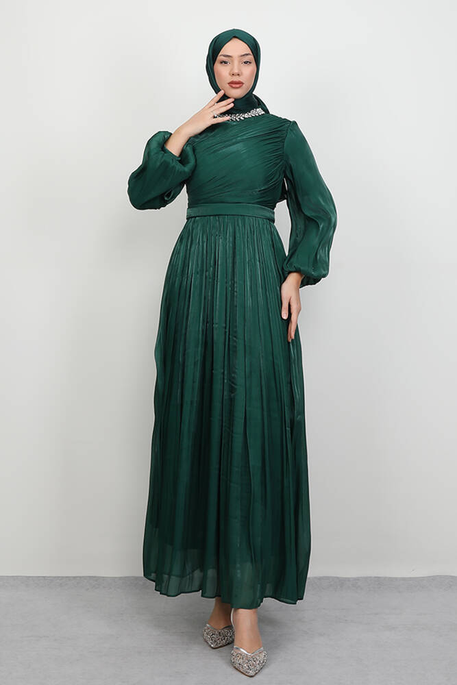 Zeliş Taşlı Abiye Zümrüt - LAMİAGİYİM